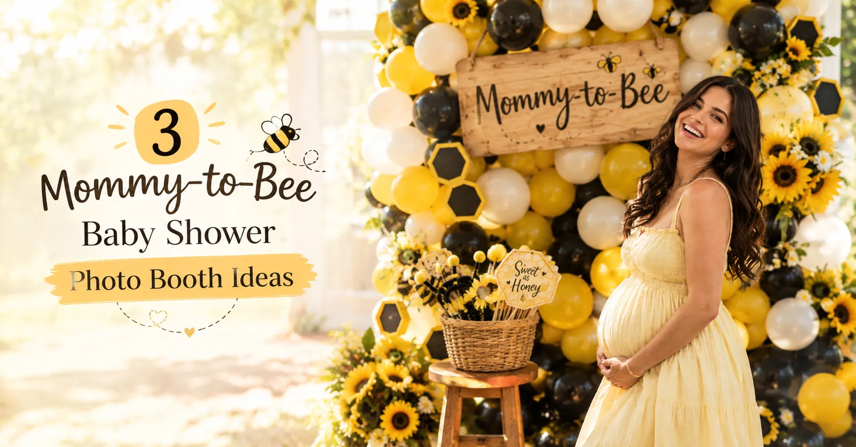 3 Mommy-to-Bee Baby Shower Photo Booth Ideas