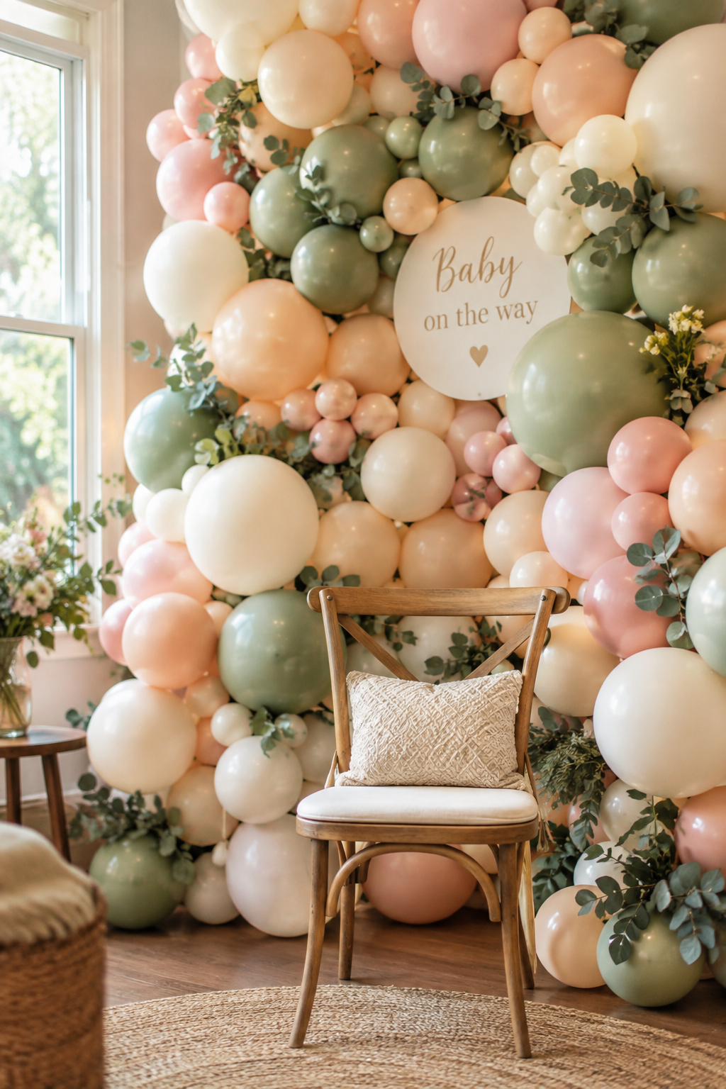 Peach Balloon Backdrop